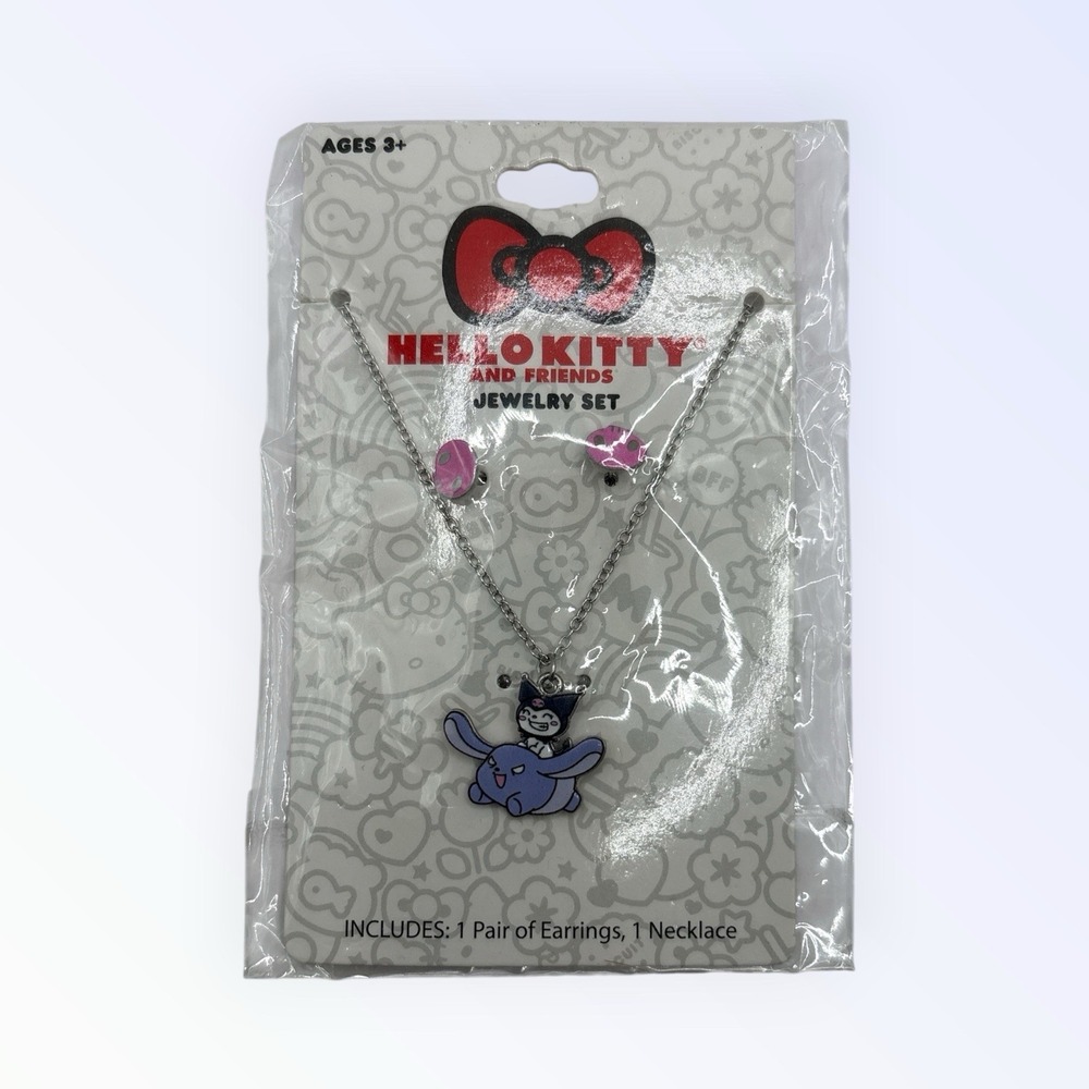HELLO KITTY AND FRIENDS JEWELRY SET NECKLACE EARRINGS NEW!!